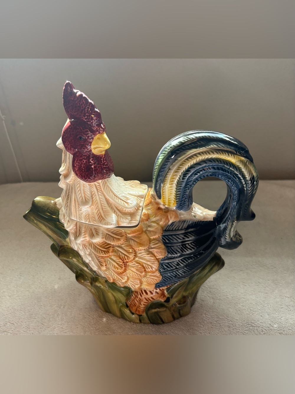 Vintage Jay Import Rooster Cookie Jar Ceramic Farmhouse Kitchen Decor